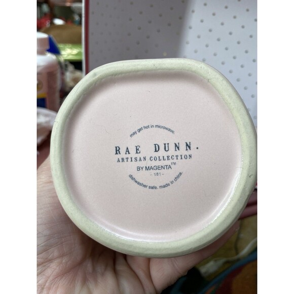 Rae Dunn Artisan Collection PERFECT MATCH Pink Salmon Coffee Mug Cup Decor - Picture 6 of 7